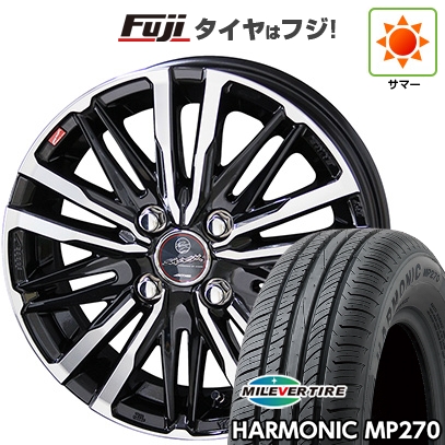 【新品国産車用 4穴100車】 夏タイヤ ホイール４本セット 175/65R14 ミレバー ハーモニック MP270(限定) 共豊 スマック クレスト 14インチ