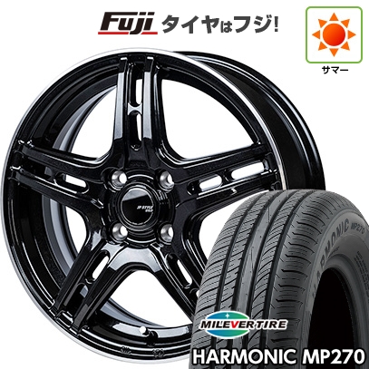 【新品国産車用 4穴100車】 夏タイヤ ホイール４本セット 185/65R14 ミレバー ハーモニック MP270(限定) モンツァ JPスタイル R52 14インチ