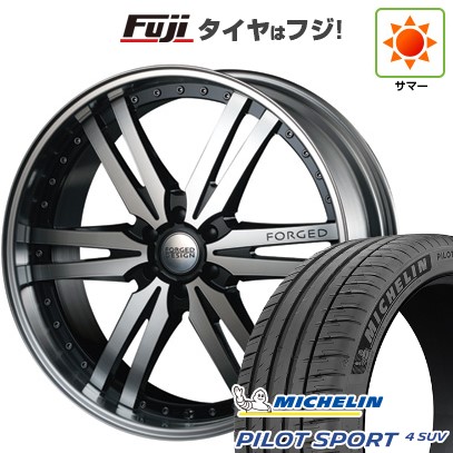 【新品国産車用 6穴139.7車】 夏タイヤ ホイール4本セット 285/45R22 ミシュラン パイロット スポーツ4 SUV エムズスピード FORGEDデザイン 859 22インチ