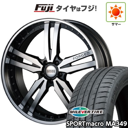 【新品国産車用 5穴114.3車】 夏タイヤ ホイール４本セット 225/35R20 ミレバー スポーツマクロ MA349（限定） エムズスピード FORGEDデザイン 768 20インチ