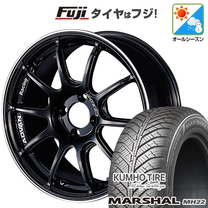 【新品国産車用 4穴100車】 オールシーズンタイヤ ホイール4本セット 185/65R15 マーシャル MH22(限定) YOKOHAMA アドバンレーシング RZII 15インチ