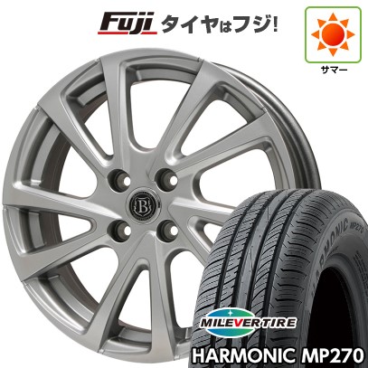 【新品国産車用 4穴100車】 夏タイヤ ホイール4本セット 185/65R14 ミレバー ハーモニック MP270(限定) ブランドルライン ボレアノ10   14インチ