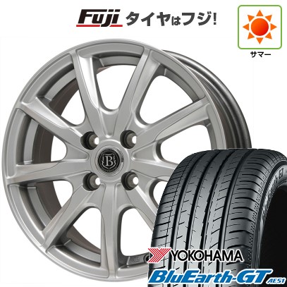 【新品国産車用 4穴100車】 夏タイヤ ホイール4本セット 185/65R14 ヨコハマ ブルーアース GT AE51 ブランドルライン ボレアノ9   14インチ