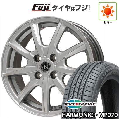 【新品 軽自動車】N-BOX タント スペーシア 夏タイヤ ホイール4本セット 165/55R15 ミレバー ハーモニック プラス MP070(限定) ボレアノ9 15インチ