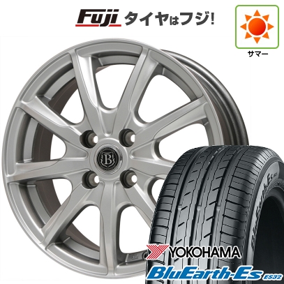 【新品】フィット | 夏タイヤ ホイール4本セット | 185/60R15 | ヨコハマ ブルーアース ES32 | ブランドルライン ボレアノ9 メタリックグレー | 15インチ