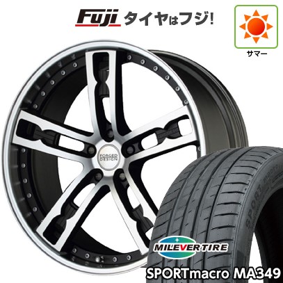 【新品国産車用 5穴114.3車】 夏タイヤ ホイール４本セット 225/35R20 ミレバー スポーツマクロ MA349（限定） エムズスピード FORGEDデザイン 555 20インチ
