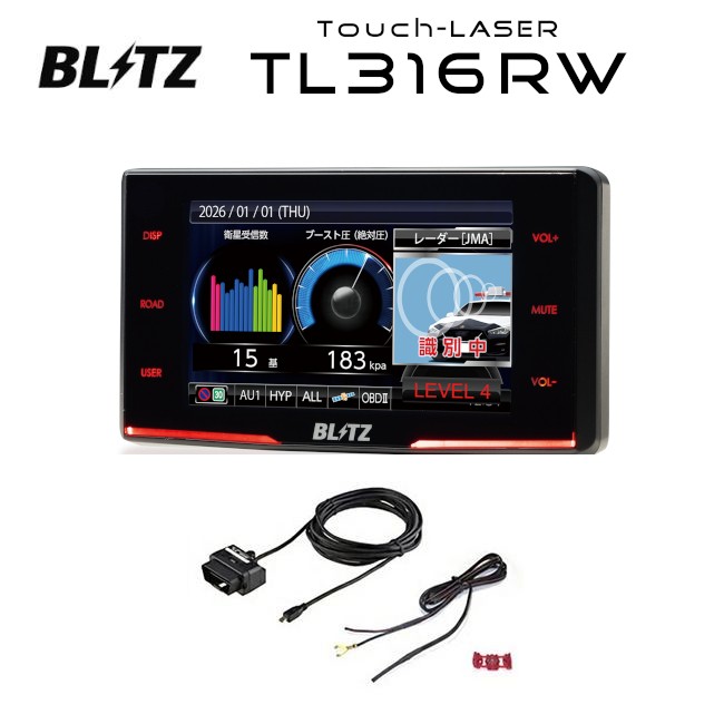 �y�V���i�zBLITZ �u���b�c TL316RW + OBDII�A�_�v�^�[ OBD2-BR1A �Z�b�g ���[�U�[�����[�_�[�T�m�@ ����LAN���ڃ��f�� ��������(�ꕔ�n�揜��)