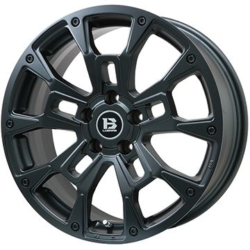 【新品国産5穴114.3車】 夏タイヤ ホイール４本セット 225/45R18 ミレバー スポーツマクロ MA349（限定） ビッグウエイ B LUGNAS BRD(マットブラック) 18インチ :fuji 1261 146664 41779 41779:フジコーポレーション