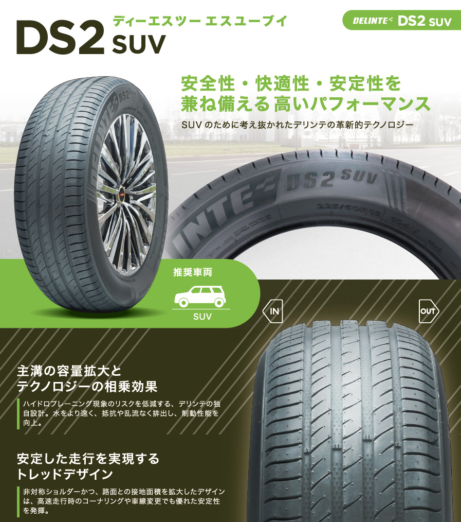【新品国産車用5穴114.3】 | 夏タイヤ ホイール4本セット | 235/55R20 | デリンテ DS2 SUV(限定) | WORK ワーク エモーション CR 2P | 8J 20インチの画像