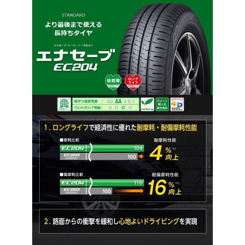 クーポン配布中 【新品国産5穴114.3車】 夏タイヤ ホイール４本セット 225/45R18 ダンロップ エナセーブ EC204 ホットスタッフ プレシャス HS-2 18インチ｜fujicorporation｜03