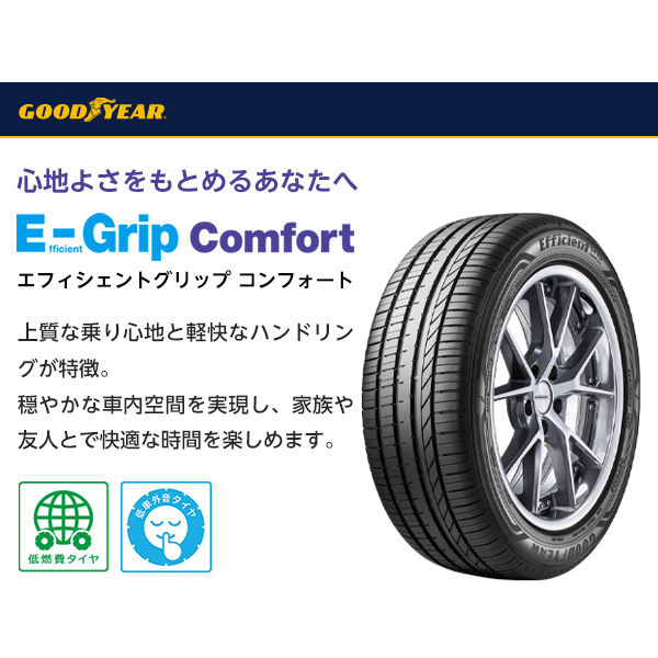【新品国産車用5穴114.3】 | 夏タイヤ ホイール4本セット | 215/45R18 | グッドイヤー EfficientGrip Comfort(限定) | クレンツェ フェルゼン 358EVO 18インチの画像