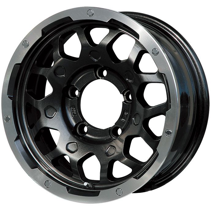 【新品】ジムニーシエラ オールシーズンタイヤ ホイール4本セット 195/80R15 グリップマックス SUREGRIP A/S NANO(限定) レアマイスター LMG MS-9W 15インチ｜fujicorporation