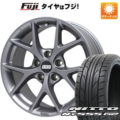 【パンク保証付き】【新品国産5穴100車】 夏タイヤ ホイール４本セット 215/45R17 ニットー NT555 G2 BBS GERMANY SR ヒマラヤサテングレー 17インチ :fuji 1674 127854 23611 23611:フジコーポレーション