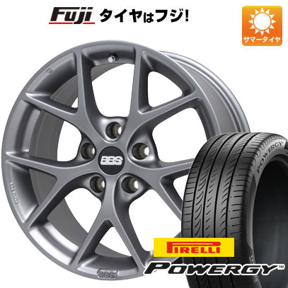 【新品国産5穴100車】 夏タイヤ ホイール４本セット 205/50R17 ピレリ パワジー BBS GERMANY SR ヒマラヤサテングレー 17インチ｜fujicorporation