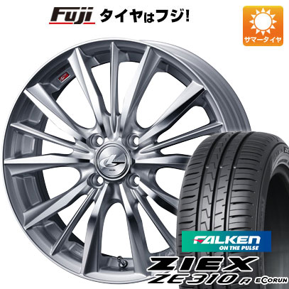 【新品国産4穴100車】 夏タイヤ ホイール4本セット 195/50R16 ファルケン ジークス ZE310R エコラン（限定） ウェッズ レオニス VX 16インチ｜fujicorporation