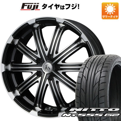 【パンク保証付き】【新品国産5穴114.3車】 夏タイヤ ホイール４本セット 225/45R18 ニットー NT555 G2 テクノピア カシーナ V 1 18インチ :fuji 1261 61605 23608 23608:フジコーポレーション