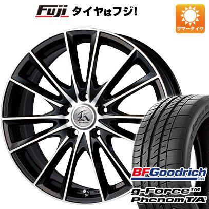 【新品国産5穴100車】 夏タイヤ ホイール4本セット 225/40R19 BFグッドリッチ(フジ専売) g-FORCE フェノム T/A テクノピア カシーナ FV-7 19インチ｜fujicorporation