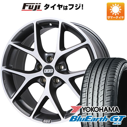 【新品国産5穴114.3車】 夏タイヤ ホイール４本セット 235/50R18 ヨコハマ ブルーアース GT AE51 BBS GERMANY SR ボルケーノグレーダイヤモンドカット 18インチ :fuji 454 127877 28544 28544:フジコーポレーション