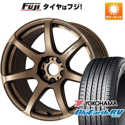 【パンク保証付】【新品国産5穴114.3車】 夏タイヤ ホイール4本セット 215/45R17 ヨコハマ ブルーアース RV 03 ワーク エモーション T7R 17インチ :fuji 1781 142170 36873 36873:フジコーポレーション