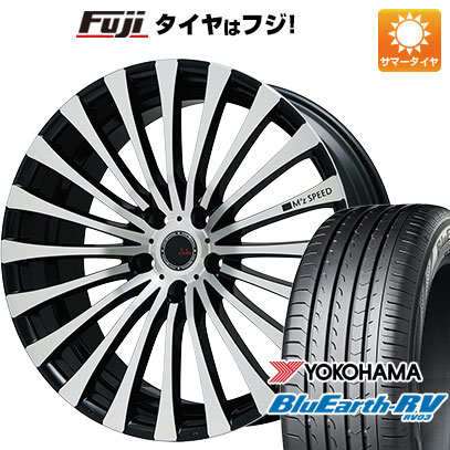 【パンク保証付】【新品国産5穴114.3】 夏タイヤ ホイール4本セット 225/45R19 ヨコハマ ブルーアース RV-03 エムズスピード ジュリア 666モノブロック 19インチ