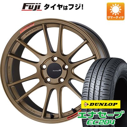 【新品国産5穴114.3車】 夏タイヤ ホイール４本セット 225/45R18 ダンロップ エナセーブ EC204 エンケイ GTC01 RR チタニウムゴールド 18インチ : fuji 1261 150821 25552 25552 : フジコーポレーション