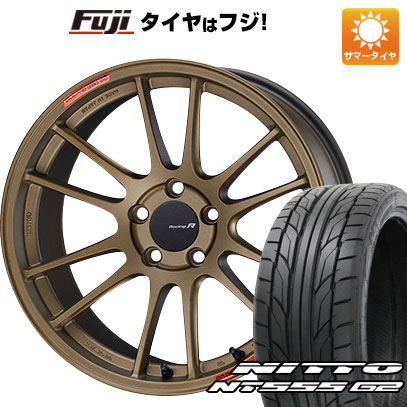 【パンク保証付き】【新品国産5穴100車】 夏タイヤ ホイール４本セット 215/40R18 ニットー NT555 G2 エンケイ GTC01 RR チタニウムゴールド 18インチ :fuji 1221 150821 23603 23603:フジコーポレーション