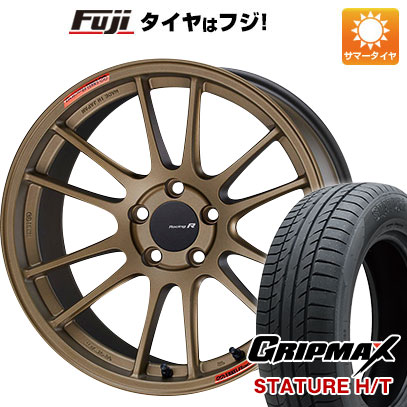 【新品国産5穴114.3車】 夏タイヤ ホイール４本セット 235/55R18 グリップマックス スタチャー H/T BSW（限定） エンケイ GTC01 RR チタニウムゴールド 18インチ :fuji 1303 150818 38304 38304:フジコーポレーション