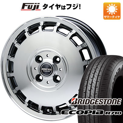 【新品 軽自動車】軽トラ 夏タイヤ ホイール4本セット 145/80R12 80/78N ブリヂストン エコピア R710(限定) ブレスト バーンズテック KTストリーム 12インチ : fuji 21681 126147 27205 27205 : フジコーポレーション