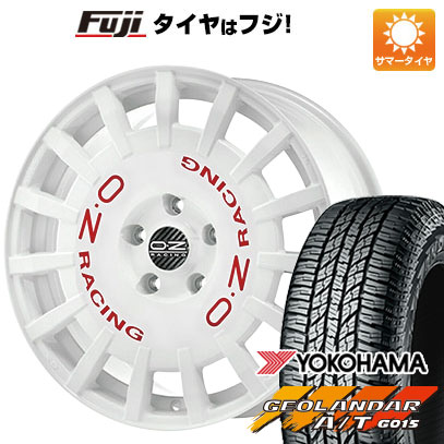 【新品国産車用 5穴100車】 夏タイヤ ホイール4本セット 225/60R17 ヨコハマ ジオランダー A/T G015 OWL/RBL OZ ラリーレーシング 17インチ