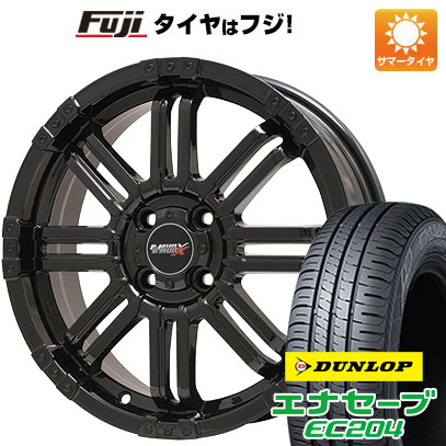 【新品国産4穴100車】 夏タイヤ ホイール4本セット 185/55R16 ダンロップ エナセーブ EC204 ビッグウエイ B-MUD X(グロスブラック) 16インチ｜fujicorporation