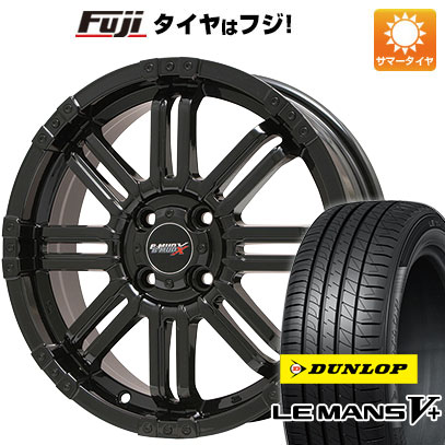 【新品国産4穴100車】 夏タイヤ ホイール4本セット 185/60R16 ダンロップ ルマン V+(ファイブプラス) ビッグウエイ B MUD X(グロスブラック) 16インチ :fuji 13442 114167 40661 40661:フジコーポレーション