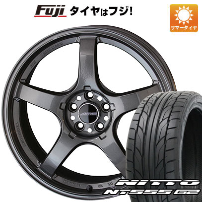 【パンク保証付き】【新品国産5穴114.3車】 夏タイヤ ホイール４本セット 225/40R18 ニットー NT555 G2 共豊 AME トレーサーGT V 18インチ :fuji 1131 103175 23604 23604:フジコーポレーション