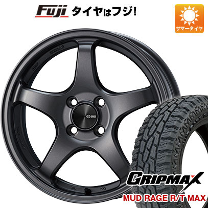 【新品 軽自動車】タフト ソリオ 夏タイヤ ホイール４本セット 165/65R15 グリップマックス マッドレイジR/T MAX RBL(限定) エンケイ PF05 15インチ｜fujicorporation