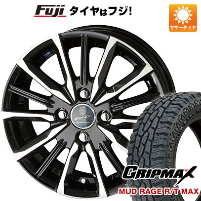 【新品 軽自動車】夏タイヤ ホイール4本セット 165/65R15 グリップマックス マッドレイジR/T MAX RBL(限定) 共豊 スマック プライム ヴァルキリー 15インチ :fuji 21761 128983 33231 33231:フジコーポレーション