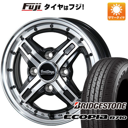 【新品 軽自動車】軽トラ 軽バン 夏タイヤ ホイール4本セット 145/80R12 ブリヂストン エコピア R710 80/78N(限定) ブレスト ビートステージ FS C 12インチ :fuji 21681 126112 27205 27205:フジコーポレーション