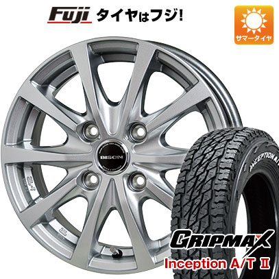 【新品 軽自動車】軽トラ 夏タイヤ ホイール4本セット 145R12C 80/78N グリップマックス インセプション A/TII RWL(限定) バイソン BN 02 12インチ :fuji 21681 150335 35569 35569:フジコーポレーション