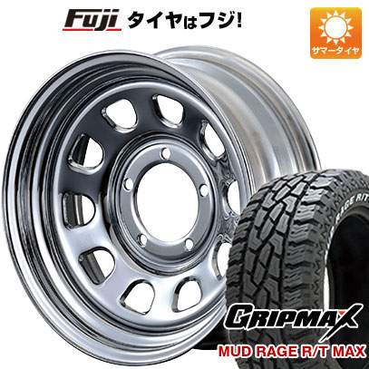 【新品】ジムニーシエラ 夏タイヤ ホイール4本セット 225/70R16 グリップマックス マッドレイジR/T MAX RWL(限定) モーターファーム DAYTONA クローム 16インチ :fuji 16701 102381 33239 33239:フジコーポレーション