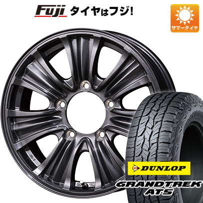 【新品】ジムニー 夏タイヤ ホイール4本セット 175/80R16 ダンロップ グラントレック AT5 トピー バザルト-X タイプ2 16インチ｜fujicorporation