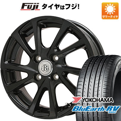 【パンク保証付】【新品国産5穴114.3車】 夏タイヤ ホイール4本セット 195/65R15 ヨコハマ ブルーアース RV-03 ブランドル E04B 15インチ｜fujicorporation