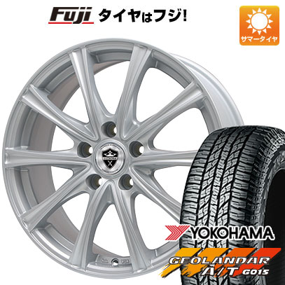 【新品国産5穴100車】 夏タイヤ ホイール4本セット 225/60R17 ヨコハマ ジオランダー A/T G015 OWL/RBL ブランドル ER16 17インチ｜fujicorporation