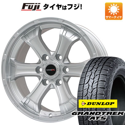 【新品国産6穴139.7車】 夏タイヤ ホイール4本セット 265/65R17 ダンロップ グラントレック AT5 ビッグウエイ B MUD K(シルバー) トヨタ車専用 17インチ :fuji 11822 109251 32862 32862:フジコーポレーション