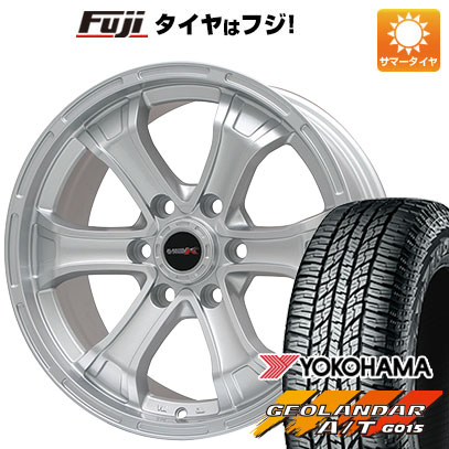 【新品国産6穴139.7車】 夏タイヤ ホイール4本セット 285/60R18 ヨコハマ ジオランダー A/T G015 RBL ビッグウエイ B-MUD K(シルバー) トヨタ車専用 18インチ｜fujicorporation