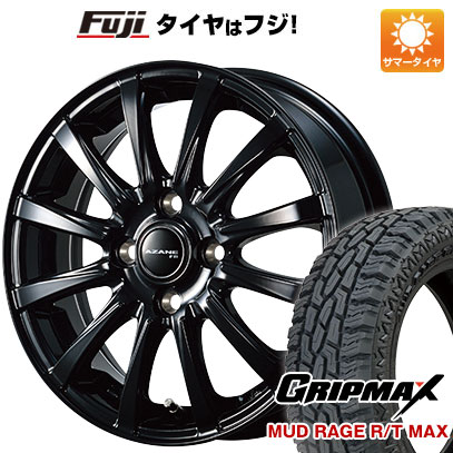 【新品 軽自動車】ハスラー サマータイヤ ホイール4本セット 165/65R14 グリップマックス マッドレイジR/T MAX RBL(限定) トピー アザーネ FB【限定】 14インチ｜fujicorporation