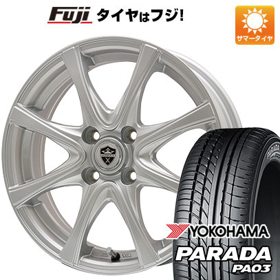 【新品 軽自動車】夏タイヤ ホイール4本セット 165/55R14 ヨコハマ PARADA PA03 ブラックレター 95/93N エルベ エステローザFSV 14インチ