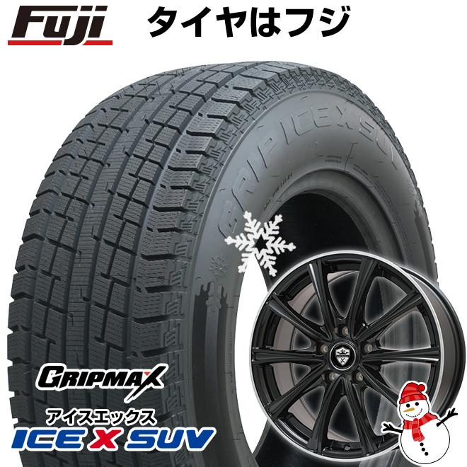 【新品国産5穴114.3車】 スタッドレスタイヤ ホイール4本セット 225/60R18 グリップマックス アイスX SUV BSW(限定2023年製) ブランドル ER16B 18インチ｜fujicorporation