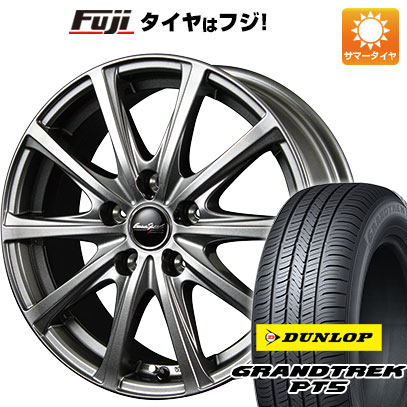 【新品国産5穴114.3車】 夏タイヤ ホイール4本セット 225/60R18 ダンロップ グラントレック PT5 MID ユーロスピード V25 メタリックグレー 18インチ :fuji 1341 126052 40821 40821:フジコーポレーション