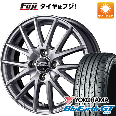 クーポン配布中 【新品 軽自動車】N BOX タント ワゴンR 夏タイヤ ホイール4本セット 155/65R14 ヨコハマ ブルーアース GT AE51 MID シュナイダー SQ27 14インチ :fuji 21721 126018 28581 28581:フジコーポレーション