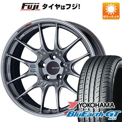 【新品国産5穴100車】 夏タイヤ ホイール４本セット 225/40R18 ヨコハマ ブルーアース GT AE51 エンケイ GTC02 18インチ｜fujicorporation