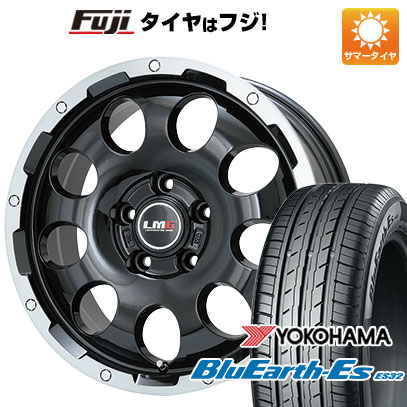 【新品国産5穴114.3車】 夏タイヤ ホイール４本セット 215/45R18 ヨコハマ ブルーアース ES32 レアマイスター LMG CS 9 ブラック/ブラッククリアリム 18インチ :fuji 1130 145329 35468 35468:フジコーポレーション