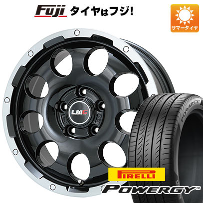 【新品国産5穴114.3車】 夏タイヤ ホイール４本セット 205/55R17 ピレリ パワジー レアマイスター LMG CS 9 ブラック/ブラッククリアリム 17インチ :fuji 1741 110741 41416 41416:フジコーポレーション